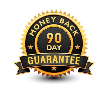 90 day money back guarantee badge shown on the official Glycofree website